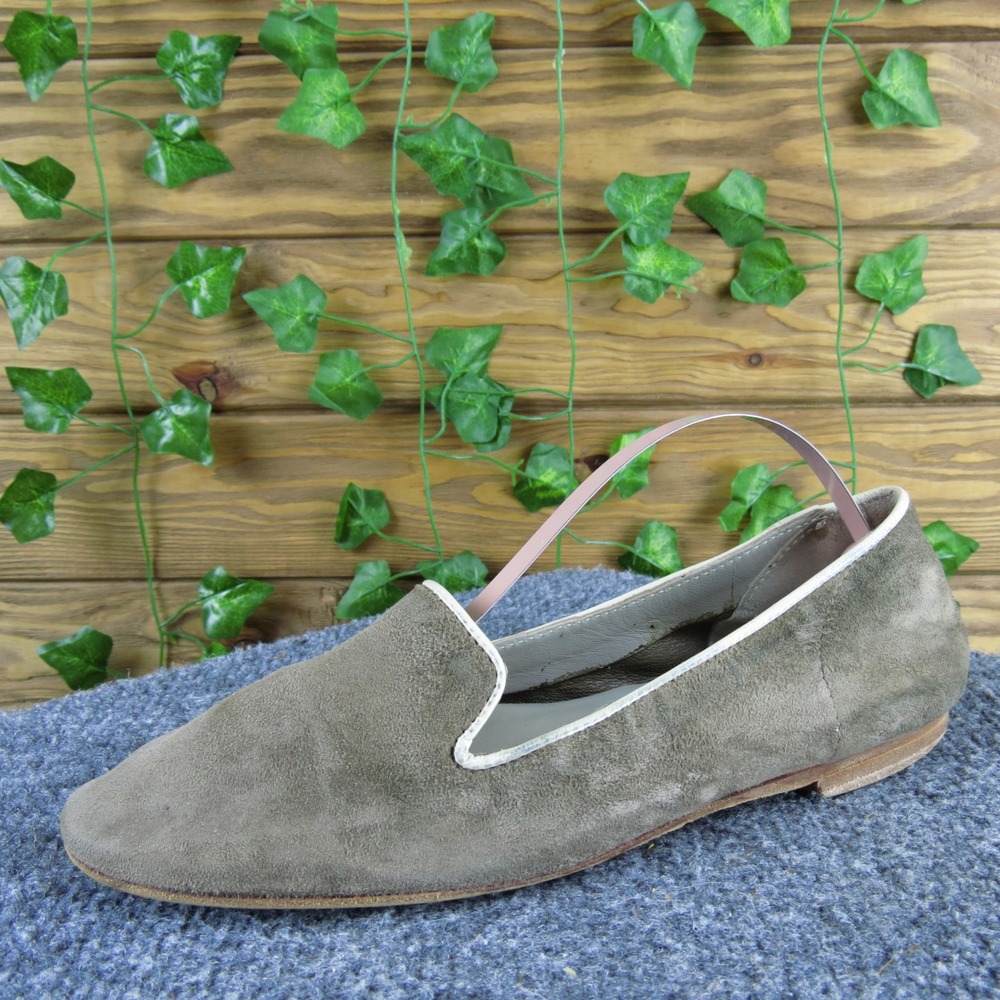 Emerson Fry Taupe Suede Leather Slip-On Flats Women Size 36 (US 6) Made in Italy